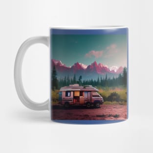 Van Life Camper RV Outdoors in Nature Mug